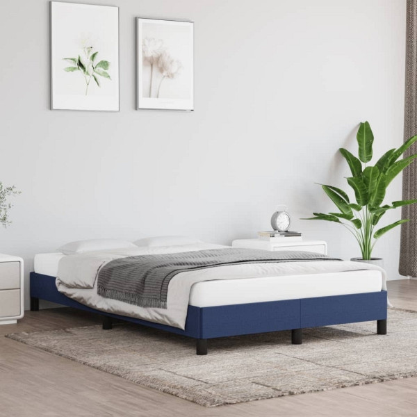 vidaXL Bettgestell Blau 120x200 cm Stoff, Polyester, 346710