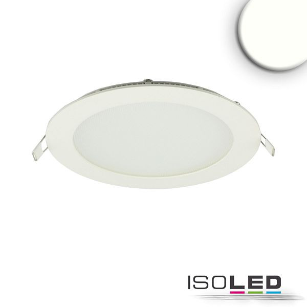 ISOLED LED Downlight, 12W, rund, ultraflach, blendungsreduziert, weiß, neutralweiß, dimmbar CRI90, 115464