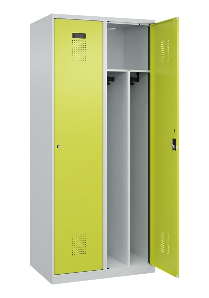C+P Spind Evolo PLUS, 2 Abteile, 1850x800x500mm, 7035/0024, Verschluss Zylinderschloss, 049000-22F S10042