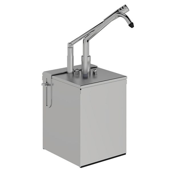 Gastro-Inox Hebel-Dosierdispenser, 1/4 Gastronorm Ausführung mit 1/4 Gastronorm Behälter, 503.183