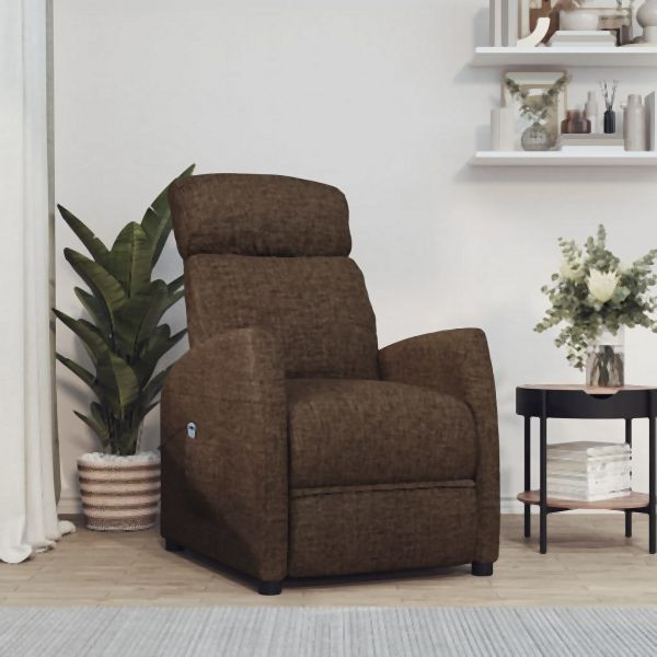 vidaXL Aufstehsessel Braun Stoff, Zurücklehnen, bequem, 329609