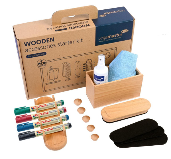 Legamaster WOODEN Zubehör Starter Kit für Whiteboards, 7-125600