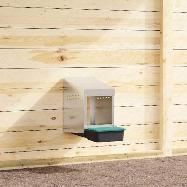 vidaXL Hühner-Nistkasten 1 Fach Wandmontage Verzinkter Stahl, 4104890
