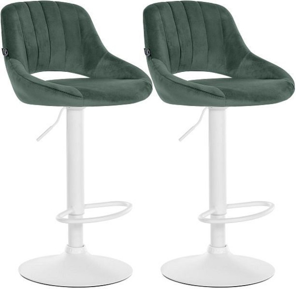CLP Barhocker Milet Samt W, grün, VE: 2 Stück, 324469