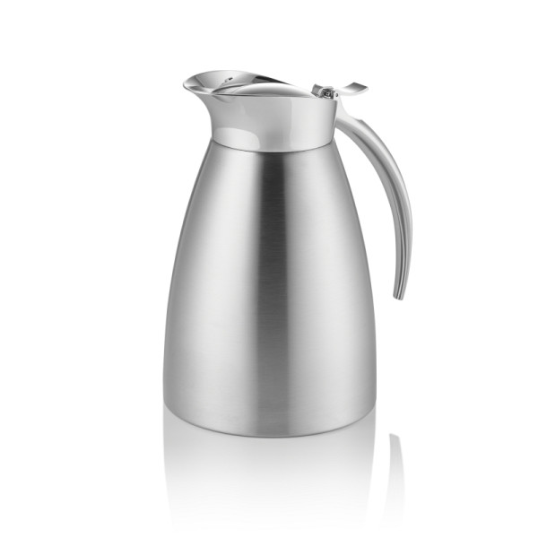 WAS Isolierkanne, 1 L, Ø 12,5 cm, Höhe 20,5 cm, Chromnickelstahl 18/8, 3812100