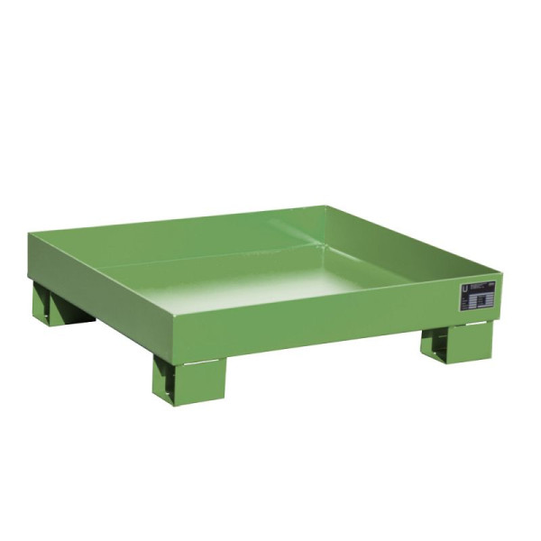 STEIN HGS Auffangwanne AW 60, 68 Liter, RAL 6011 resedagrün, Gesamthöhe 220 mm, lackiert, Kleingebinde, ohne Gitterrost, 79186.0016