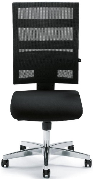 Deskin Bürostuhl ecoNet ohne Armlehnen, Schwarz/Schwarz, 600 x 590 x 1140 mm, 281366