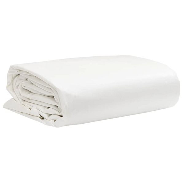 vidaXL Abdeckplane Weiß 1,5x20 m 650 g/m², Material: Canvas mit PVC-Beschichtung, 156191