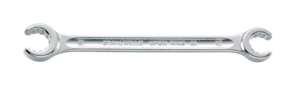 STAHLWILLE Offener Doppelringschlüssel abgewinkelt OPEN-RING Nr.24a Schlüsselweite 3/4 x 1 " Länge 232 mm, 41484048