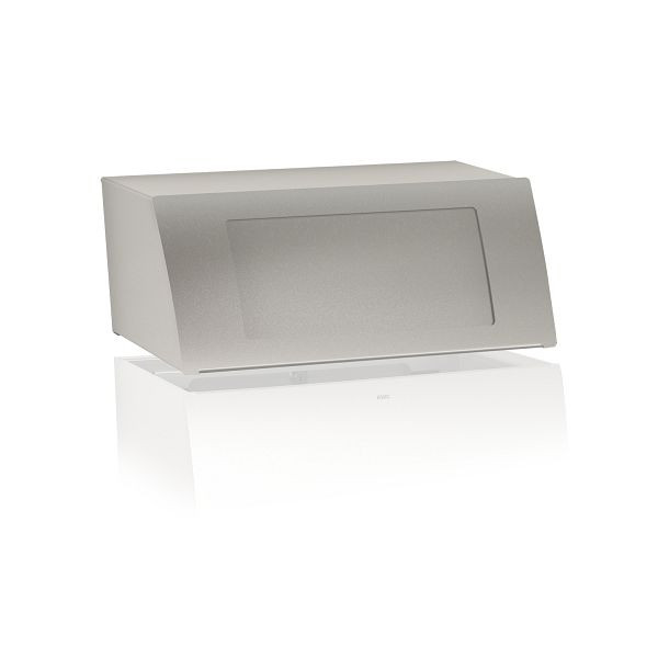 KWC Klappdeckelaufsatz, STRATOS, Edelstahl, 399x185x229 mm, für Abfallbehälter STR607, abgeschrägte Front, Zylinderschloss, 3600008919