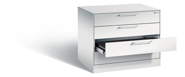 C+P Karteischrank Asisto, H710xB800xT600mm, Farbe: Lichtgrau, Bügelgriff, 146273-424 S10000