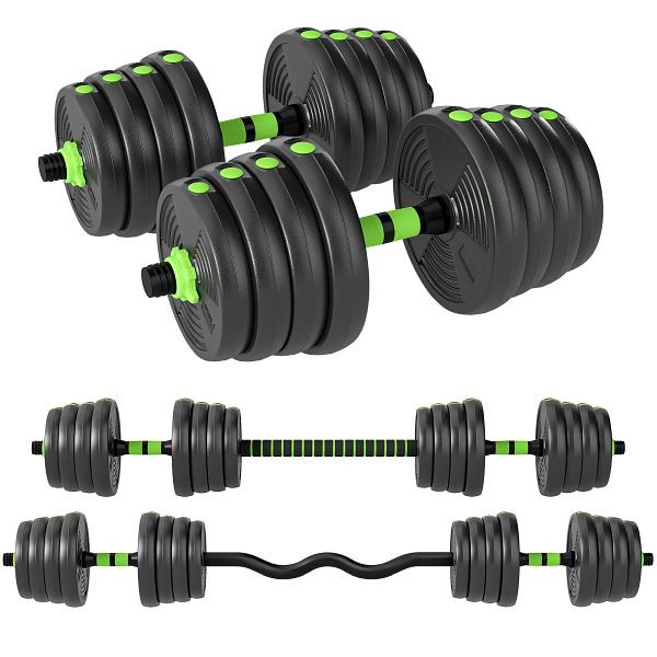 SPORTNOW Hantelset verstellbar 30 KG Kurzhantel Set Kurzhanteln Langhanteln Hanteln Set für Krafttraining, A91-413V04GN