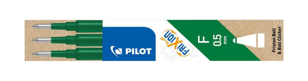 PILOT Tintenrollermine FriXion BLS-FR5 - 0,3 mm, grün, 3er Pack, BLS-FR5-S3-G