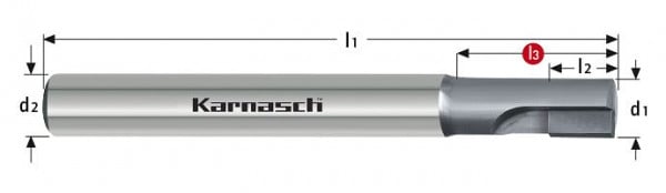 Karnasch MKD-Fräser für Hochglanz Spiegelfinish d= 2,0 mm L2= 4 mit Zentrum Umfangfräser/stirnschneidend, 296840020004