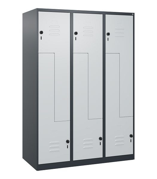 C+P Z-Spind Classic PLUS, 6 Abteile, 1700x1200x500mm, 7016/7035, Drehriegel, 0800037-326 S10020