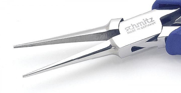 Schmitz Zangen Nadel-Spitzzange 155mm sehr spitze gerade Greif-Backen mit Verzahnung, 4442HS22