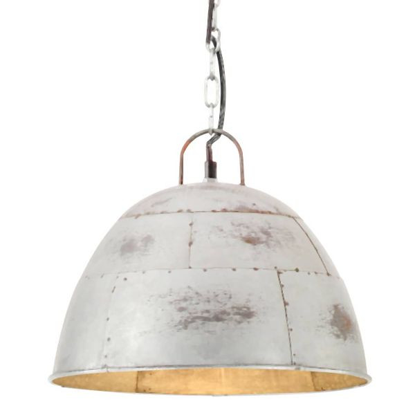 vidaXL Hängelampe Vintage Industriestil 25 W Silbern Rund 31 cm E27, 320546