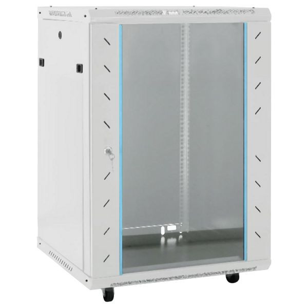 vidaXL 15U Netzwerkschrank 19" IP20 Grau 53x40x80 cm, 3307630