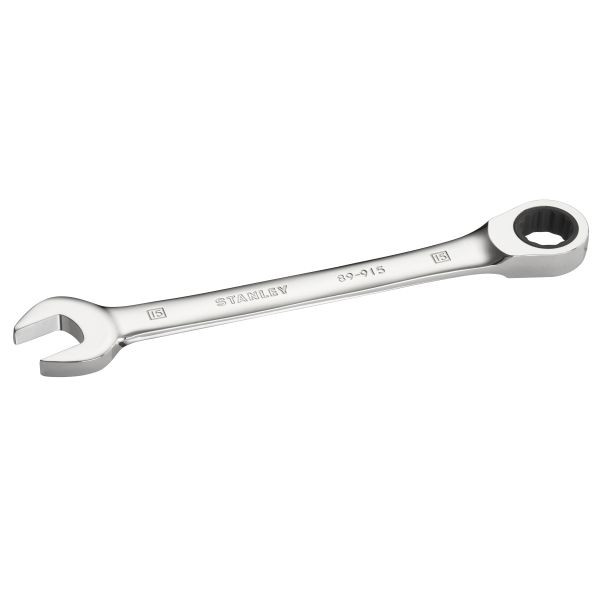 Stanley Flacher Ringmaulschlüssel mit Ratsche 15 mm, 72 Zähne, 5° Betätigungswinkel, STMT89915-0
