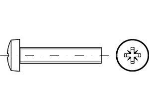 Linsenschrauben DIN 7985 4.8 M 5 x 6 -Z galvanisch verzinkt VE=S (2000 Stück)