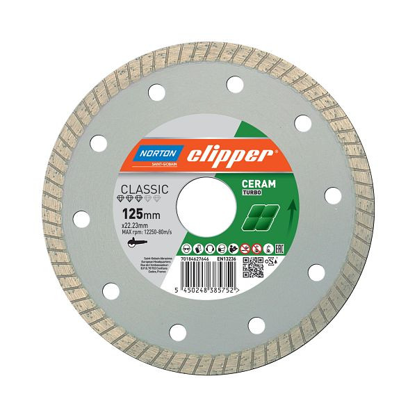 Norton Clipper Trennscheibe Classic Ceramic Turbo- 125 Ø mm, 70184627646