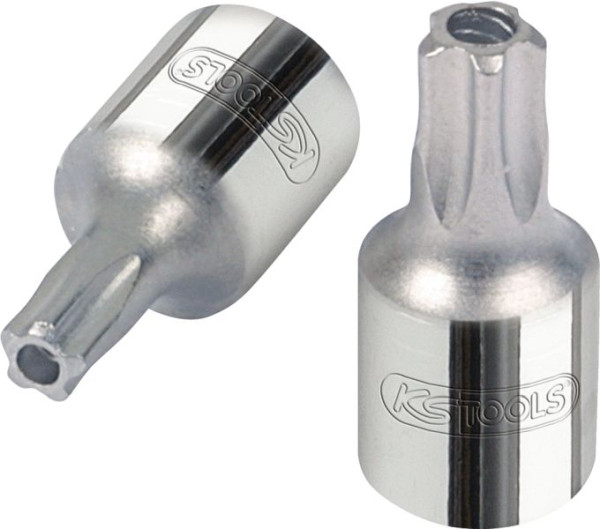KS Tools 1/4" CHROMEplus Bit-Stecknuss Fünfstern, Stirnlochbohrung, TS10, 918.1575