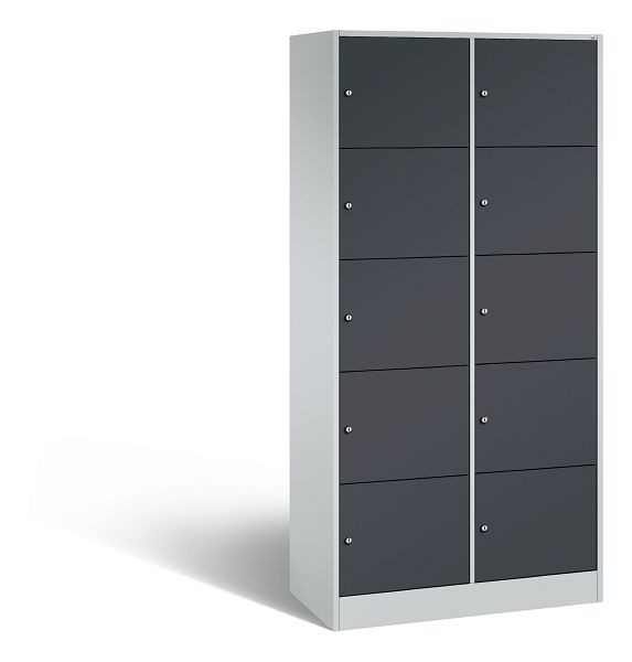 C+P Schließfachschrank Serie 8070, H1950xB900xT480 mm, Grau/Anthrazit, 82700-20 S10399