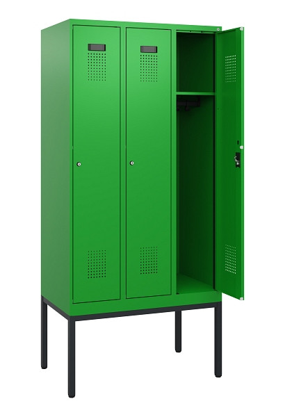 C+P Spind Evolo PLUS, Gestell, 3 Abteile, 1950x900x500mm, 6037/6037, Zylinderschloss, 0490305-30 S10053