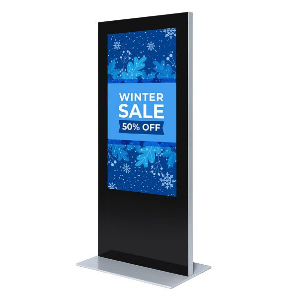 Showdown Displays Digitale Infostele Slim 65" mit Samsung-Bildschirm, DISTOTEM65ESF