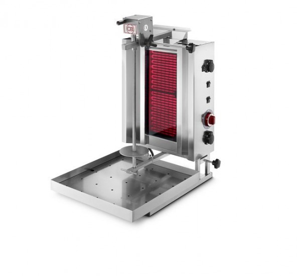 CB Italy Elektro-Döner-Grill mit keramischen Glas KEBAB-VE2, 14100580