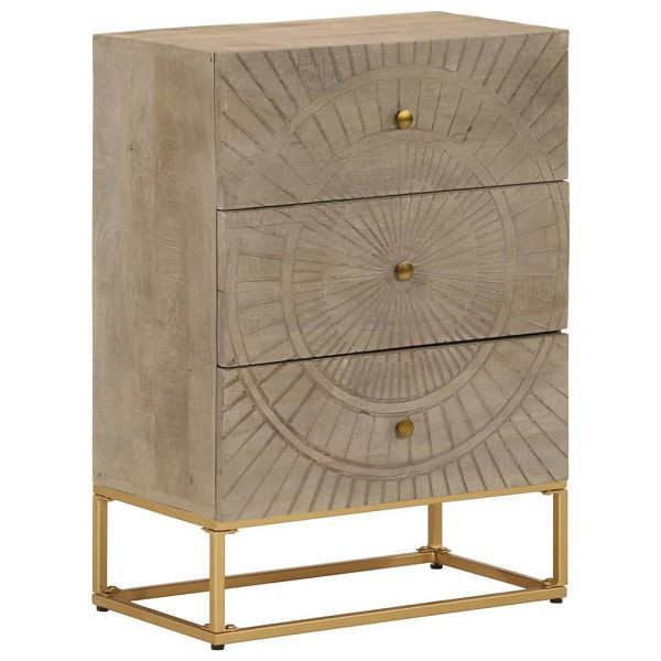 vidaXL Kommode 55x30x76 cm Massivholz Mango und Eisen, 372016