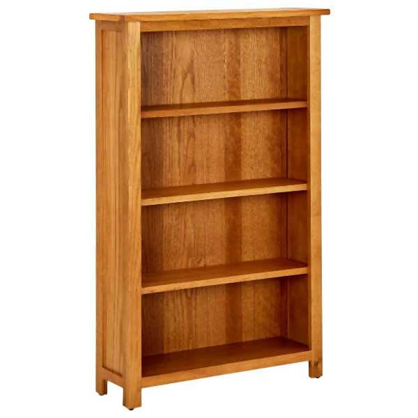 vidaXL Bücherregal 4 Fächer 70x22x110 cm Massivholz Eiche, 331735