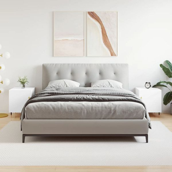 vidaXL Nachttische 2 Stück Weiß 40x40x50 cm Holzwerkstoff, 827517