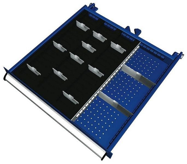 KLW Einteilungsmaterialsatz für Schubladen Fachhöhe 50 mm in SEA - Schrank, Schrankgröße 572 x 605 mm B x T, B08, SEA-B08-032
