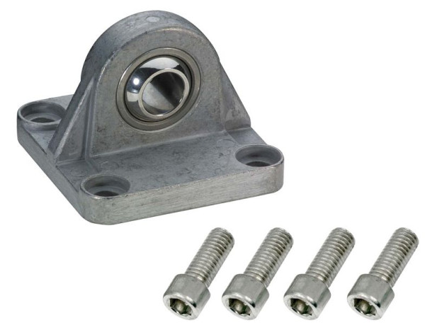 timmer ZHO-BEF-BAS-100, Befestigungsauge kmpl., für Profilzylinder DIN ISO 15552 Ø 100 mm, mit 4 Stk. Befestigungsschrauben, PD23848