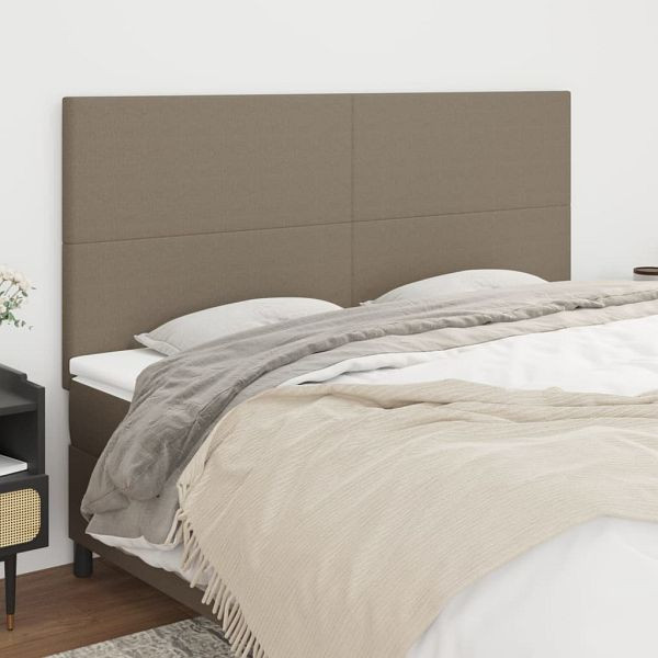 vidaXL Kopfteile 4 Stück Taupe 80x5x78/88 cm Stoff, 3116062