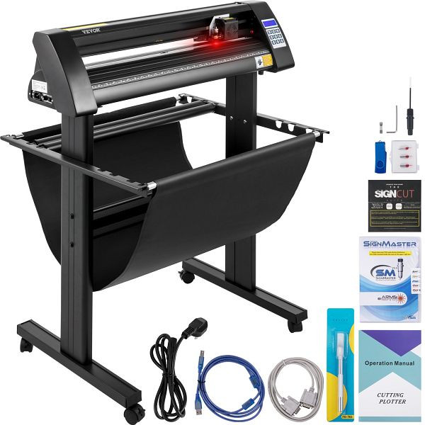 VEVOR Vinyl Schneideplotter 720 mm Folienschneider Schnittgeschwindigkeit 800 mm/s, KZJFLEXI720MM4FH0V2