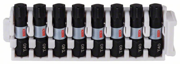 Bosch Schrauberbit-Set Impact Control, 8-teilig, mit T40, 25 mm, VE: 5 Stück, 2608522383
