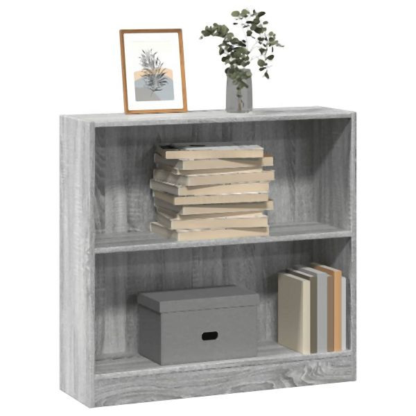 vidaXL Bücherregal Grau Sonoma 80x24x76cm Holzwerkstoff, 857831