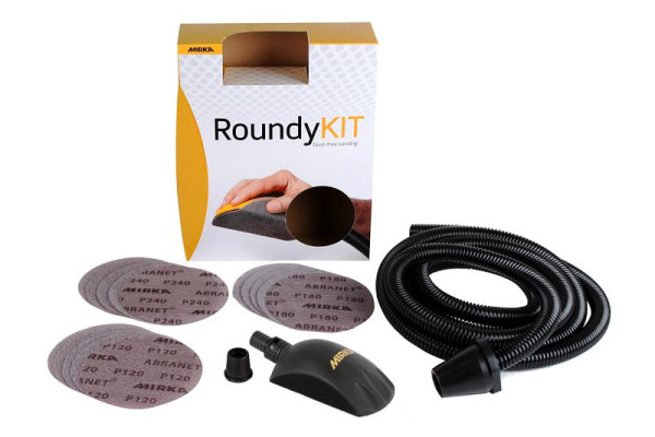 Mirka Roundy Kit mit Absaugschlauch und Abranet Ø 150 mm, Kunststoff, Grip, 34-Loch, KIT00ROUND