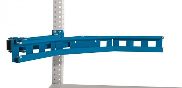 Manuflex Boxen-Einfachträger-Element für Stahl-Aufbauportale zum optimalen Zugriff auf Sichtlagerkästen, Brillantblau, ZB3976.5007