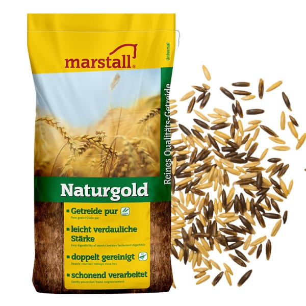 Marstall Naturgold Schwarz-Gold-Hafer (ganz) 25 kg, 50010004