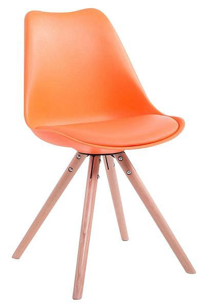CLP Besucherstuhl Toulouse Natura Rund, orange, 151634909