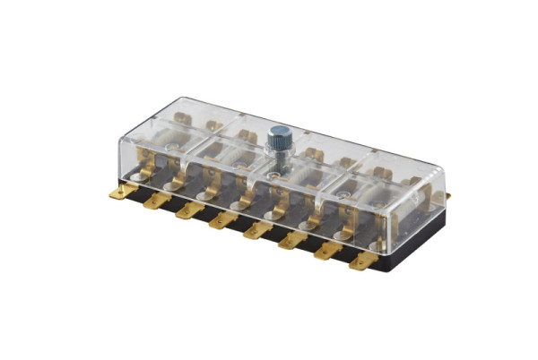 HELLA Sicherungsdose, 8-polig, 8A, glasklar, Stecker: Flachstecker, 8JD 002 290-141