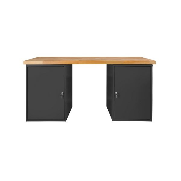 ADB "CONVEX" Werkbank mit 2 Stahlblechkästen 1500 (anthrazit), 42668