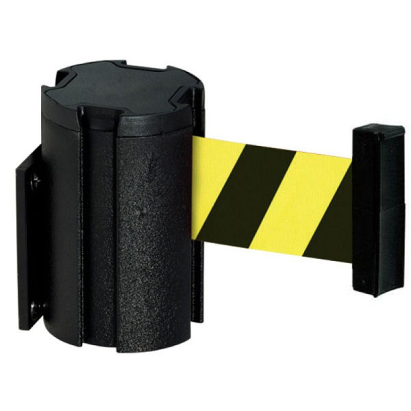 Stein HGS Wandgurtkassette -Beltrac Wall Mount M-, schwarz / dübelbar, schwarz/gelb schraffiert, 11391md-sw14