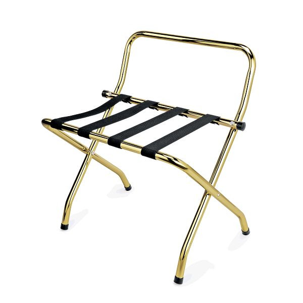 WAS Gepäckablage mit Wandschutz, 61 x 57 x 65 cm, vermessingt, 1630002