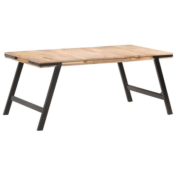 vidaXL Esstisch 180x90x76 cm Massivholz Mango, natürliches Finish, 288119
