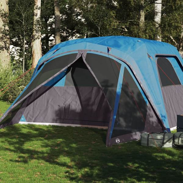 vidaXL Familienzelt mit Vorzelt 6 Personen Blau Wasserdicht, 94549