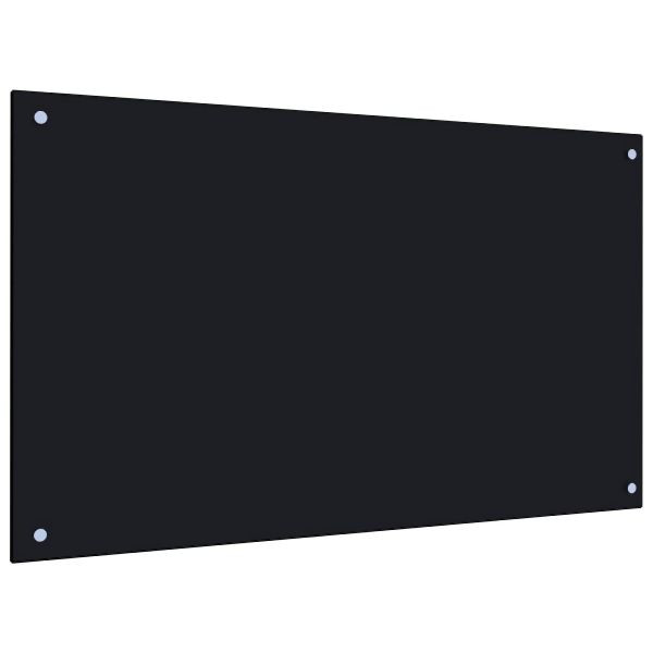 vidaXL Küchenrückwand Schwarz 100x60 cm Hartglas, 249492